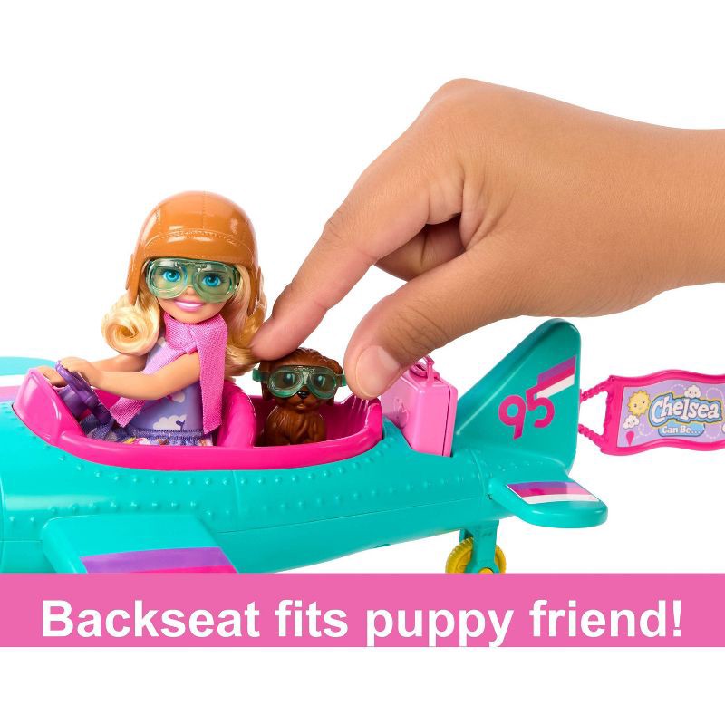 slide 4 of 6, Barbie Chelsea Can Be… Plane Doll & Playset, 2-Seater Aircraft with Spinning Propellor & 7 Accessories, 1 ct