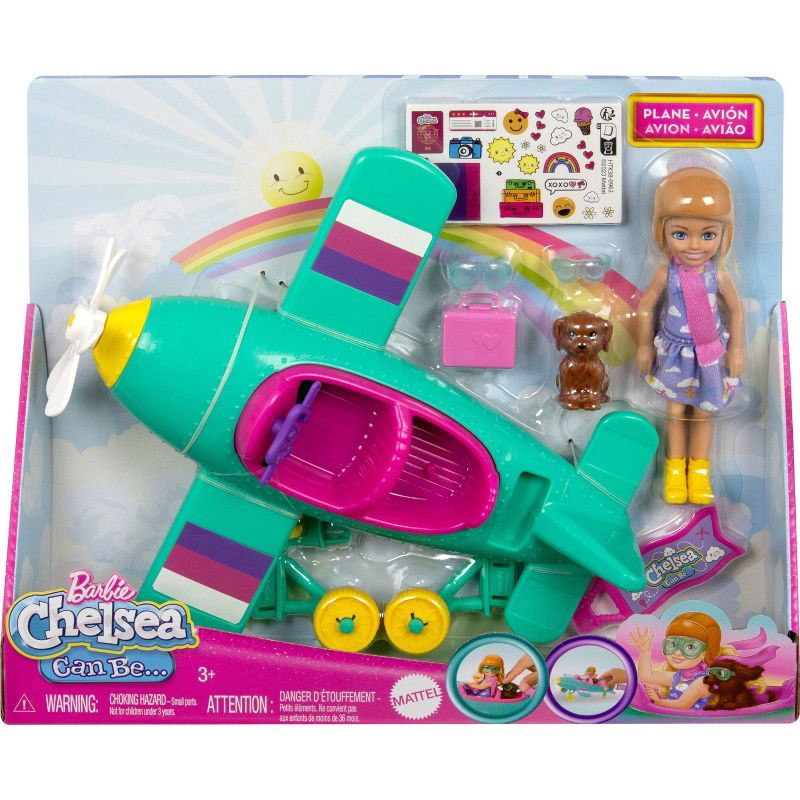 slide 6 of 6, Barbie Chelsea Can Be… Plane Doll & Playset, 2-Seater Aircraft with Spinning Propellor & 7 Accessories, 1 ct