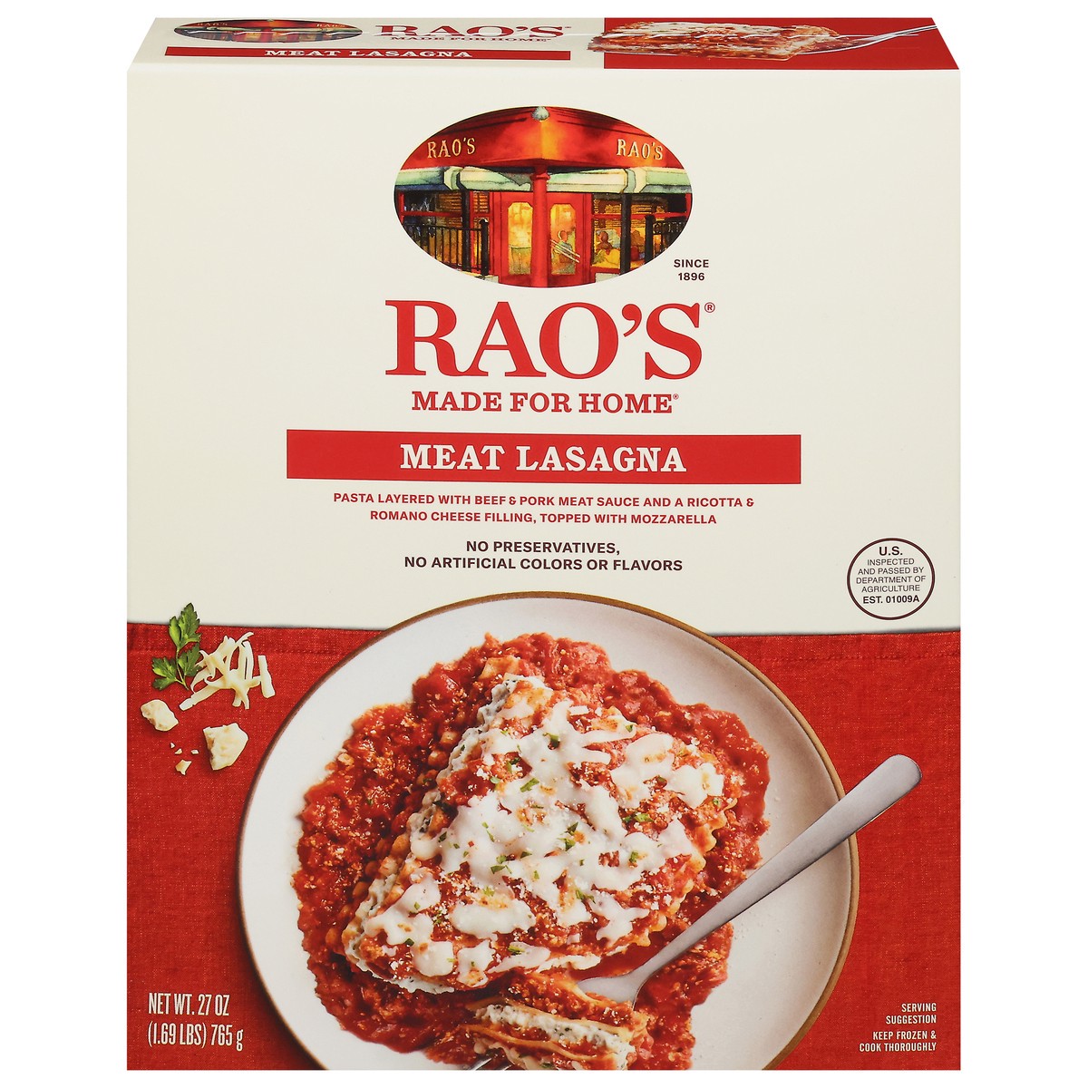 slide 1 of 2, Rao's Made for Home Meat Lasagna 27 oz, 27 oz