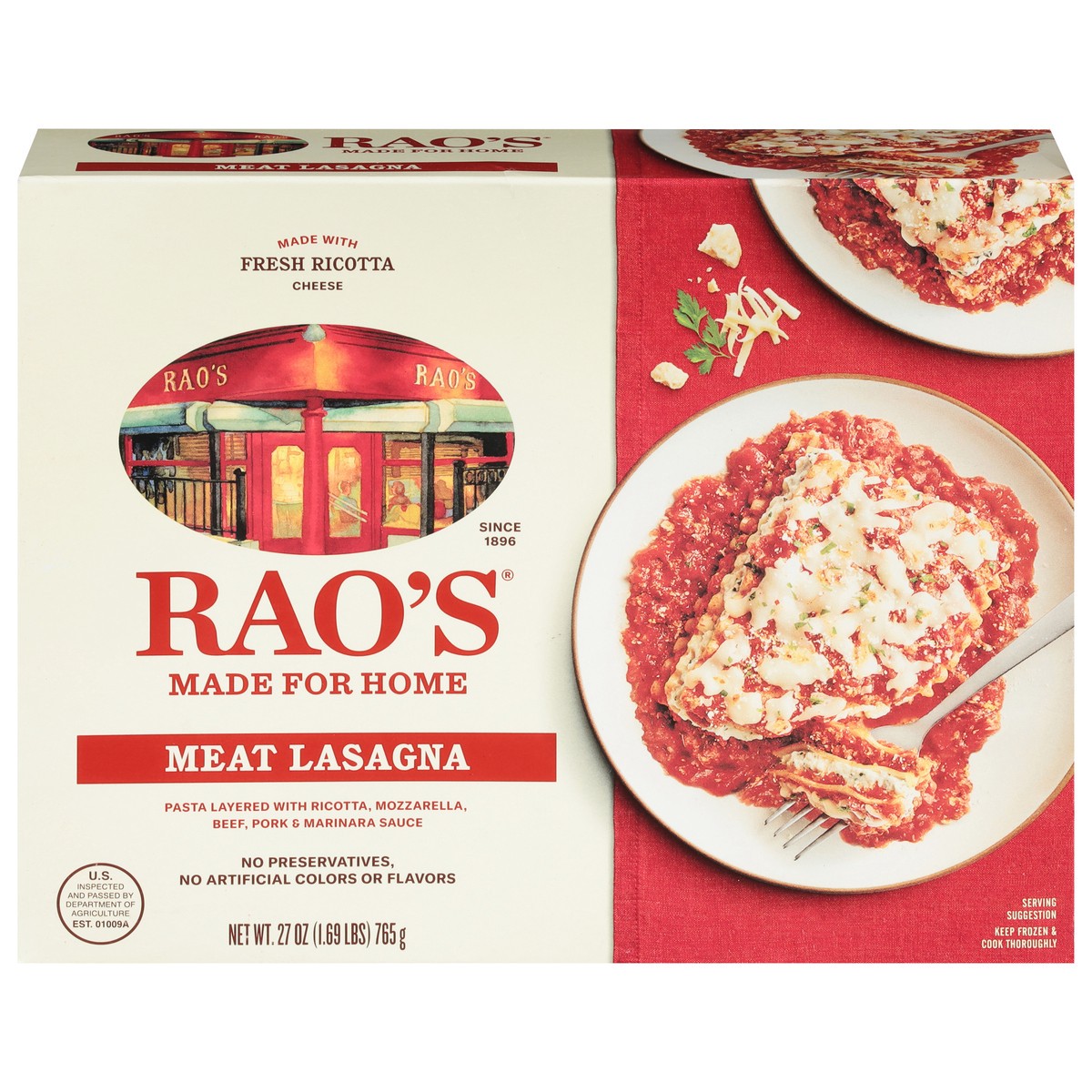 slide 1 of 2, Rao's Homemade Meat Lasagna 1 27 oz, 27 oz