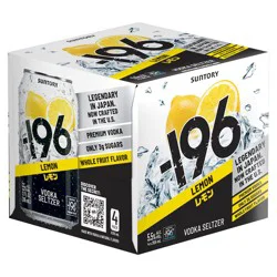 -196 Lemon Vodka Seltzer RTD - 4pk/355ml Cans