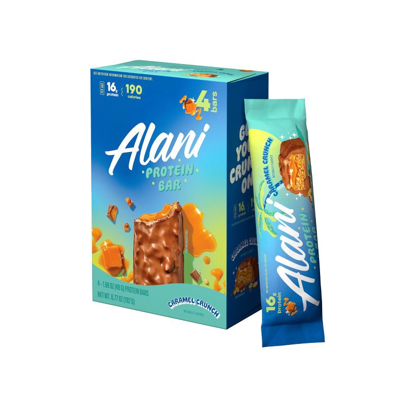 slide 4 of 5, Alani Nu Alani Protein Bars Caramel Crunch - 4ct/6.77oz, 4 ct, 6.77 oz