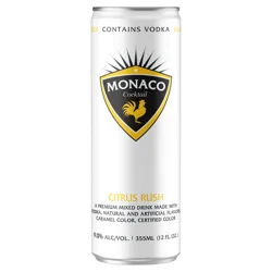 Monaco Citrus Rush Vodka Cocktail - 4pk/355ml Cans