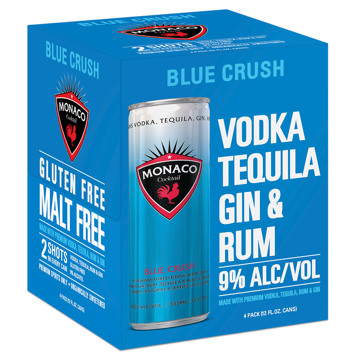 slide 2 of 2, Monaco Blue Crush Cocktail, 4 ct; 12 oz