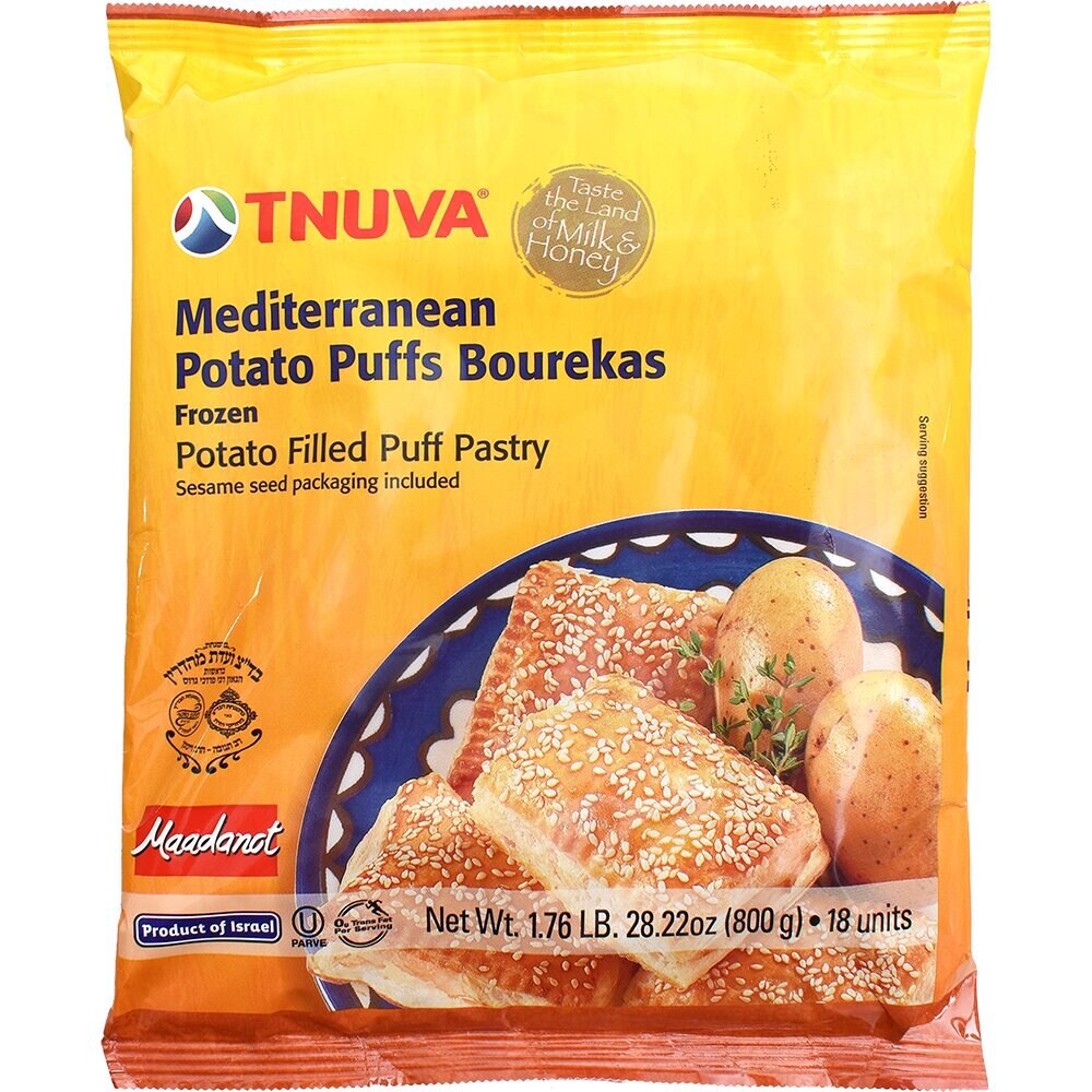 slide 1 of 1, Tnuva Ma'Adanot Potato Puffs Bourekas, 28 oz