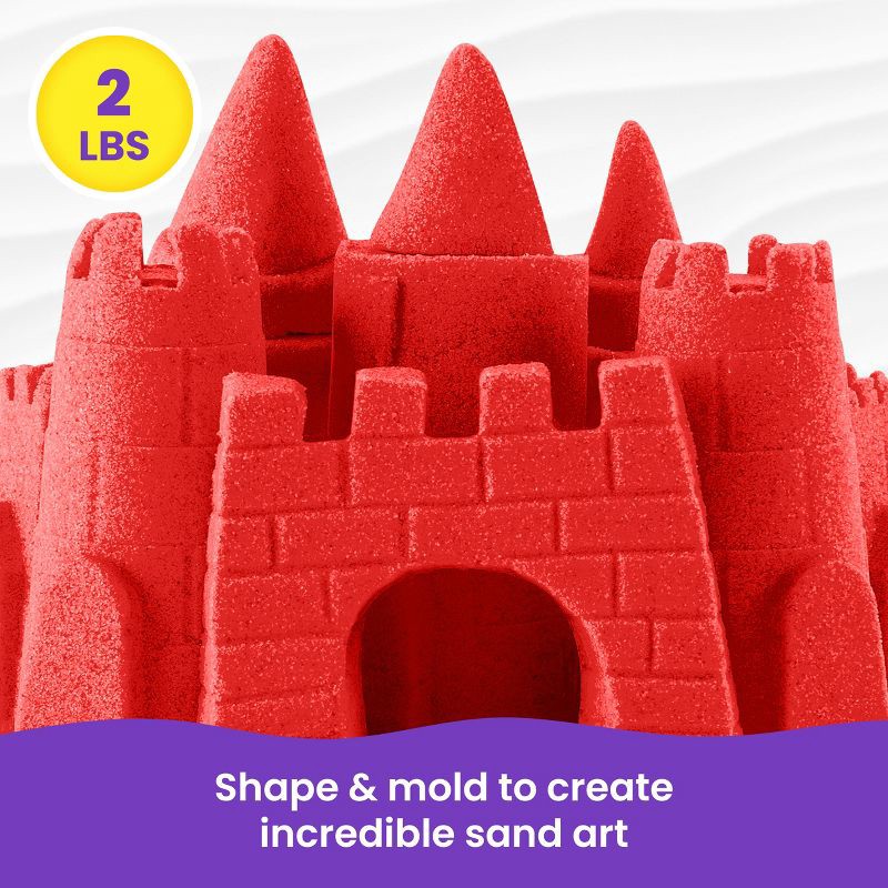 slide 2 of 7, Kinetic Sand 2lb Bag Red, 2 lb