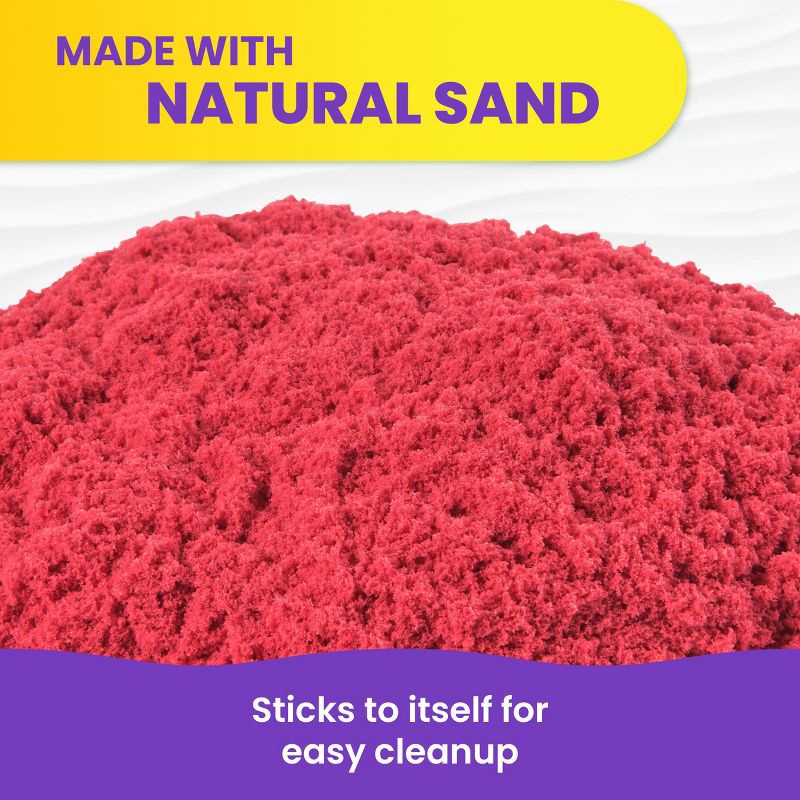 slide 3 of 7, Kinetic Sand 2lb Bag Red, 2 lb