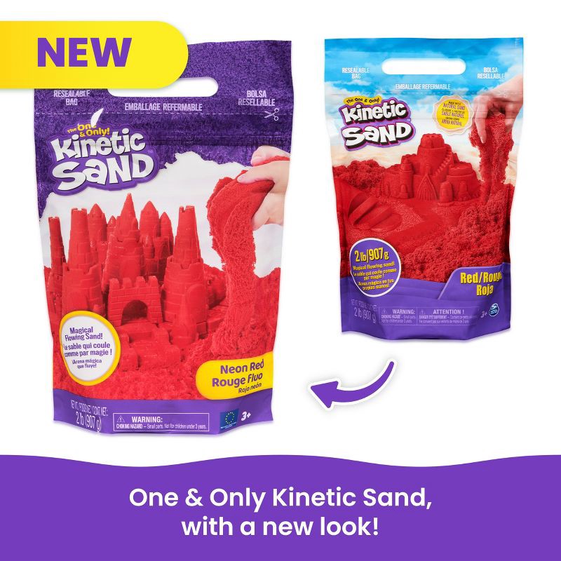 slide 4 of 7, Kinetic Sand 2lb Bag Red, 2 lb
