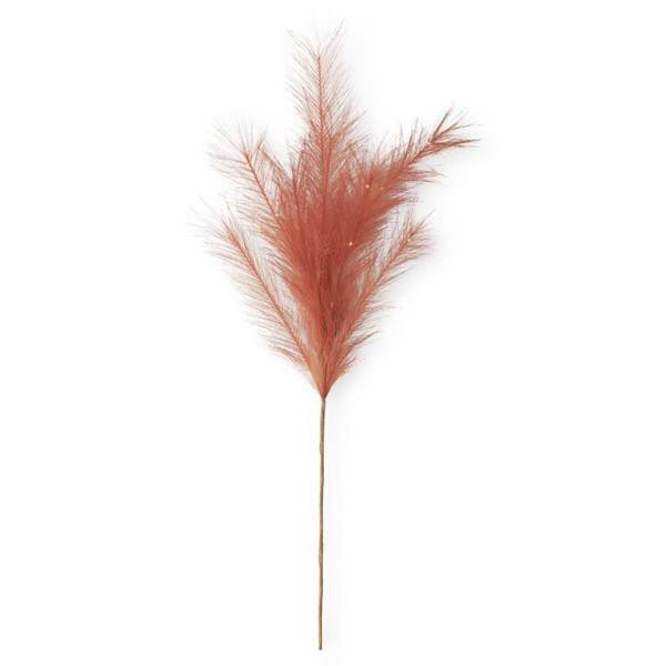 slide 1 of 1, 35" Orange Faux Pampas Grass Stem, 35 in