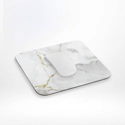 HandStands Deluxe Mouse Mat - White Marble
