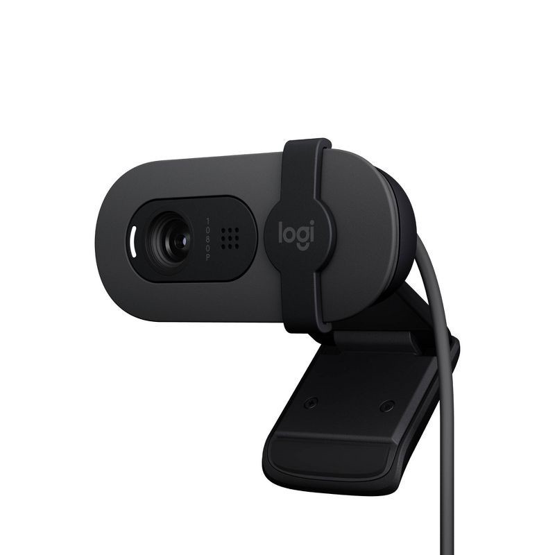 slide 1 of 9, Logitech Brio 100 1080p Webcam - Black, 1 ct
