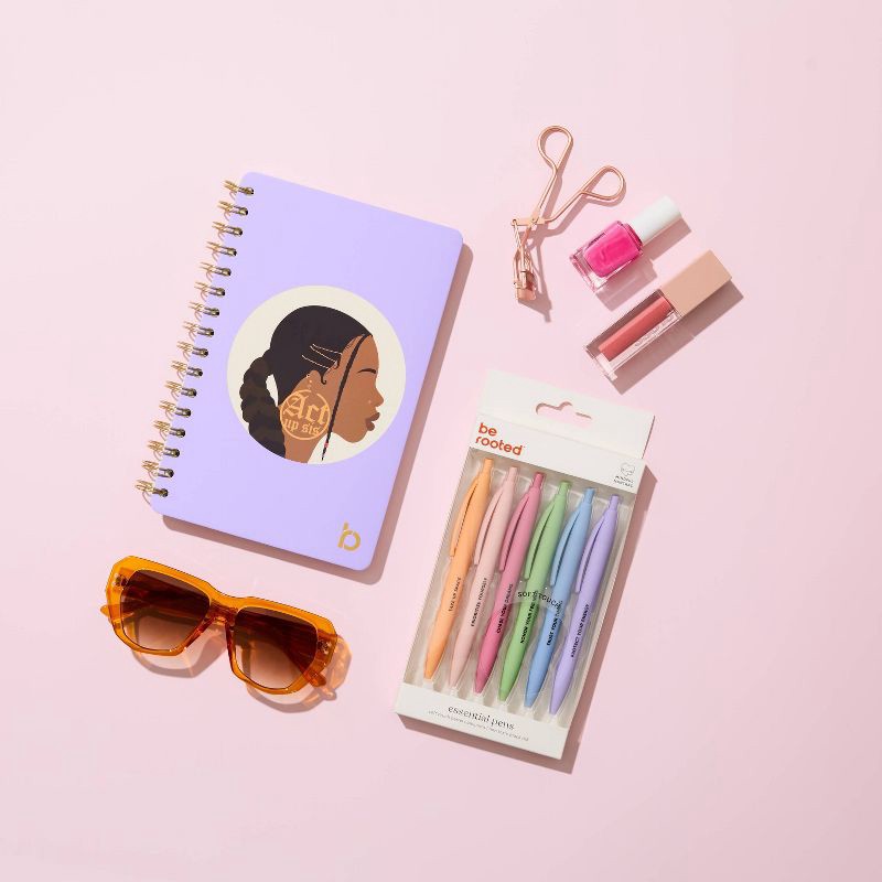 slide 2 of 4, Be Rooted 240pg Ruled Journal 5.5"x8.5" Act Up Sis: Black Girl Journal, Spiral Bound, Hard Cover, Lined Paper, 240 Pages, 1 ct