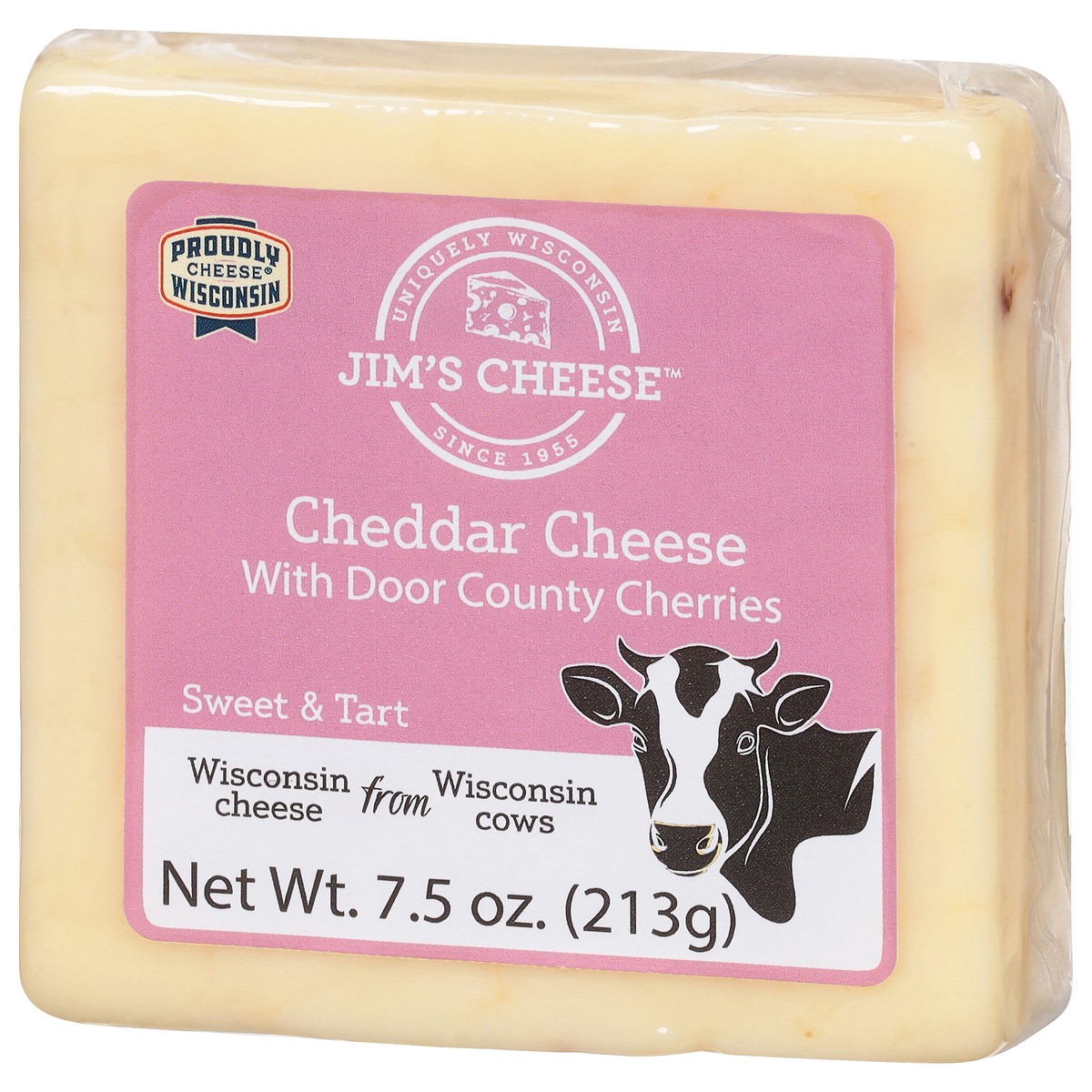 slide 4 of 9, Jim's Cheese Cheddar Cheese with Door County Cherries 7.5 oz, 7.5 oz
