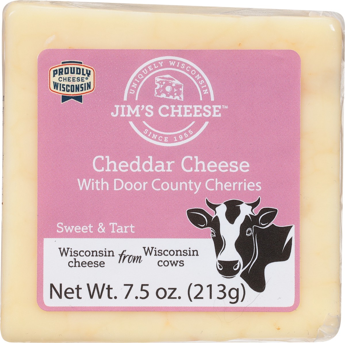 slide 7 of 9, Jim's Cheese Cheddar Cheese with Door County Cherries 7.5 oz, 7.5 oz