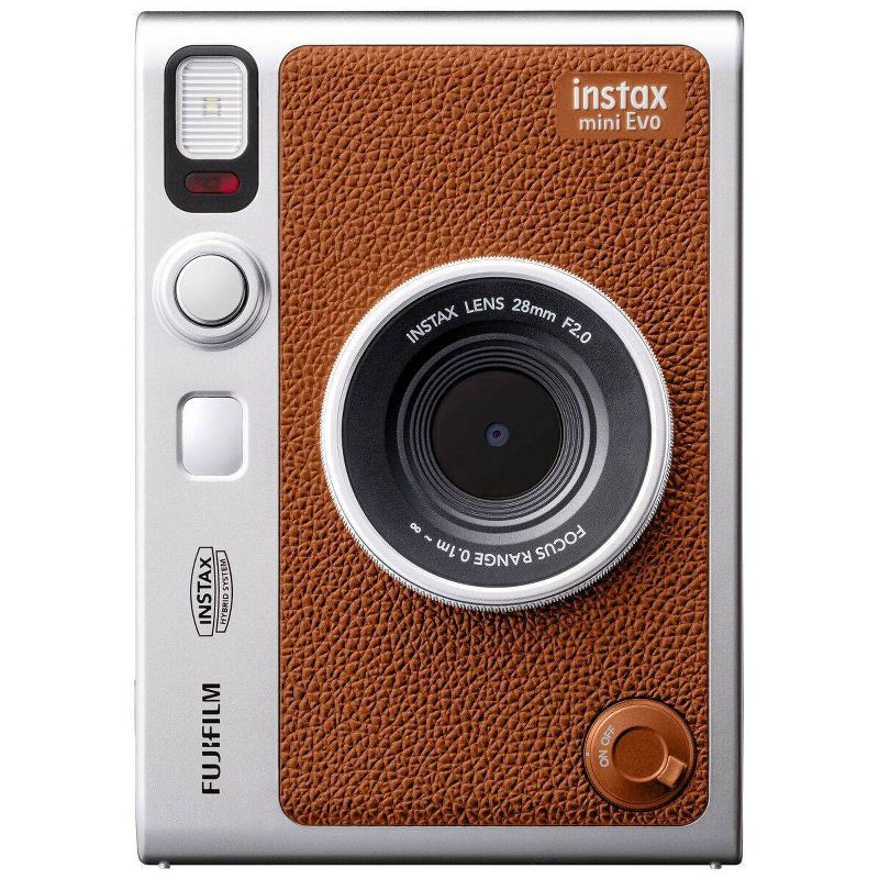 slide 1 of 18, Fujifilm instax mini Evo Instant Film Camera - Brown, 1 ct