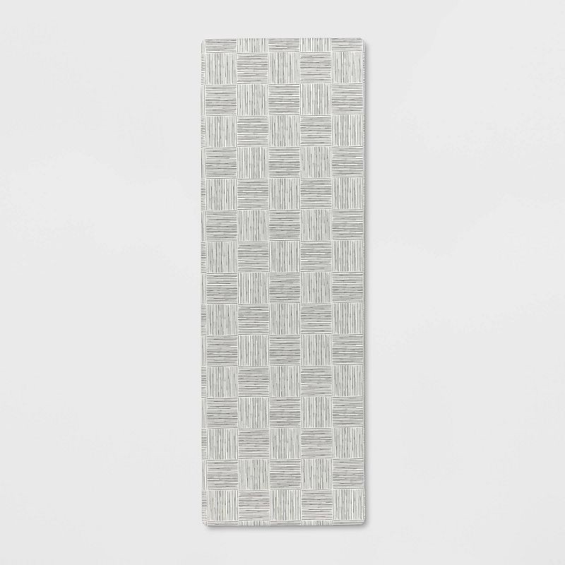 slide 1 of 4, 1'6"x5" Rareta Lines Comfort Runner Mat - Threshold™: Skid-Resistant Kitchen Floor Mat, Indoor Use, Abstract Pattern, 1 ct