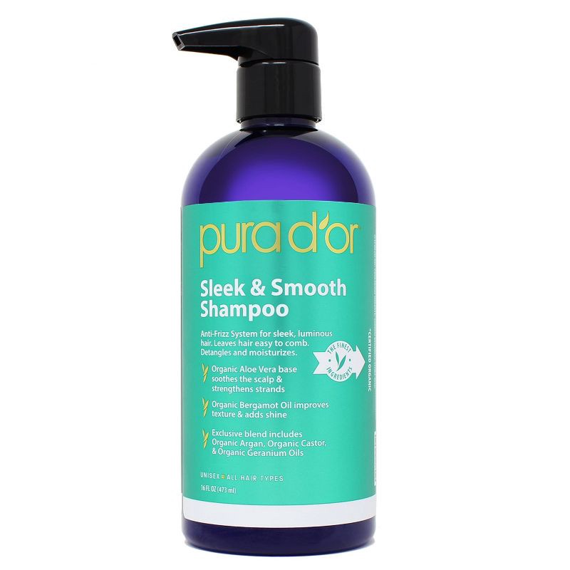 slide 1 of 4, Pura d'or Sleek & Smooth Shampoo - 16 fl oz, 16 fl oz