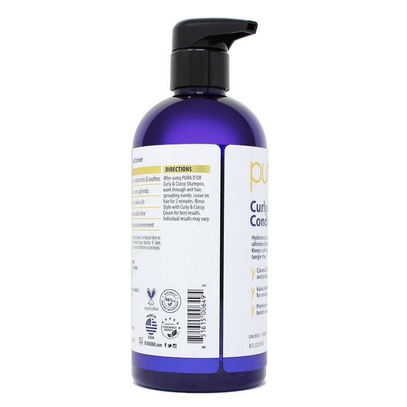 slide 3 of 4, Pura d'or Curly & Classy Conditioner - 16 fl oz, 16 fl oz