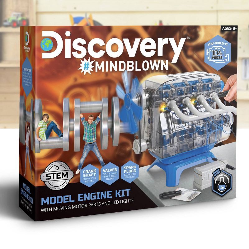 slide 6 of 8, Discovery Kids Discovery #Mindblown DIY Toy Model Engine Kit, 1 ct