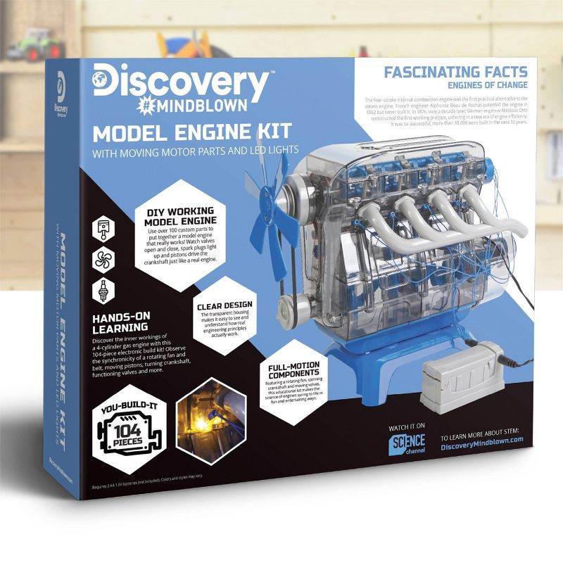 slide 7 of 8, Discovery Kids Discovery #Mindblown DIY Toy Model Engine Kit, 1 ct