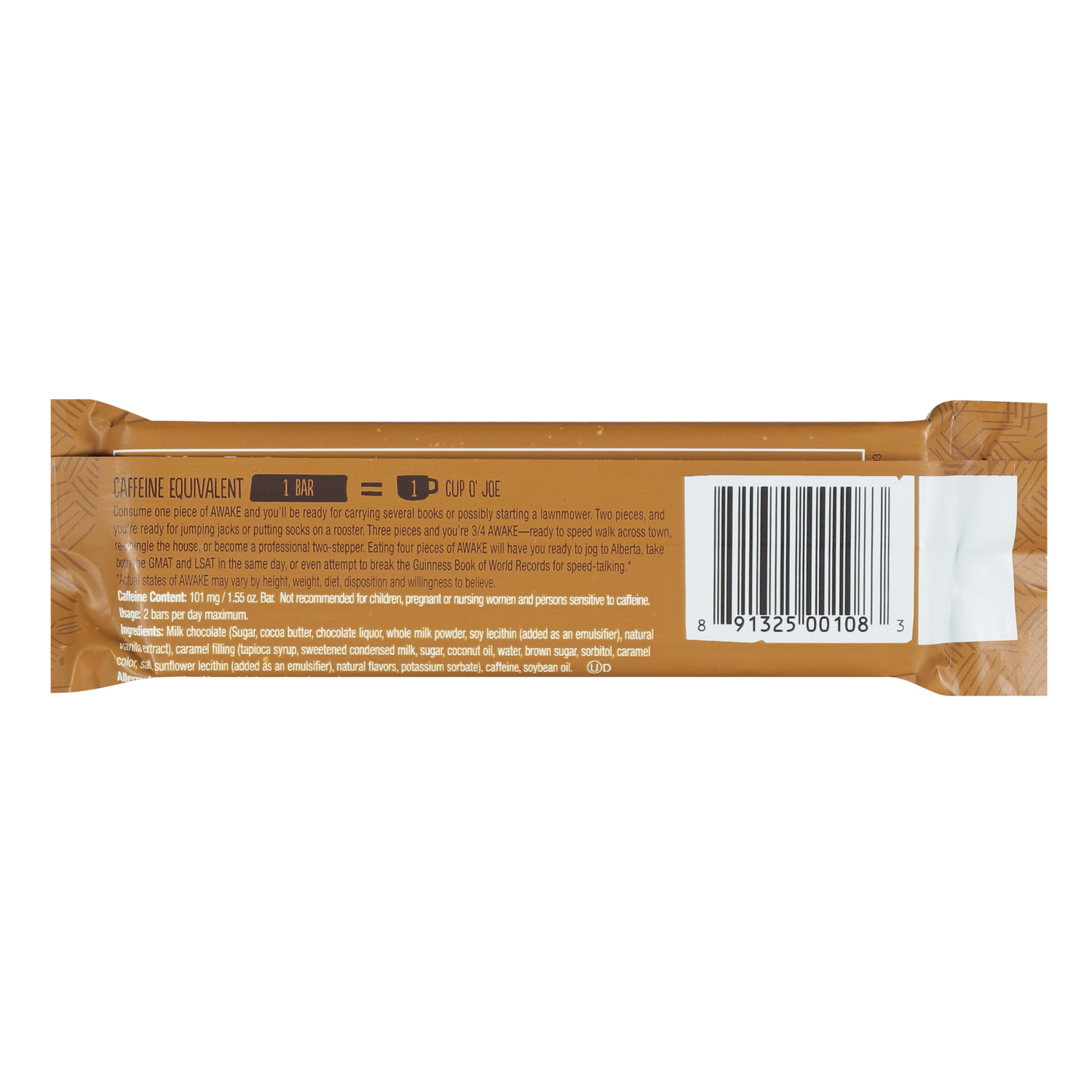slide 2 of 2, AWAKE Caffeinated Chocolate Caramel Bar 1.55 oz, 1.55 oz