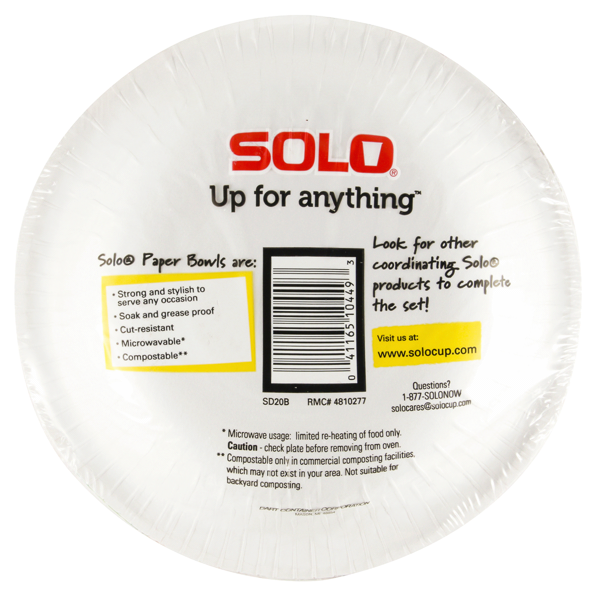 slide 2 of 2, Solo Heavy Duty Paper Bowls, 28 ct