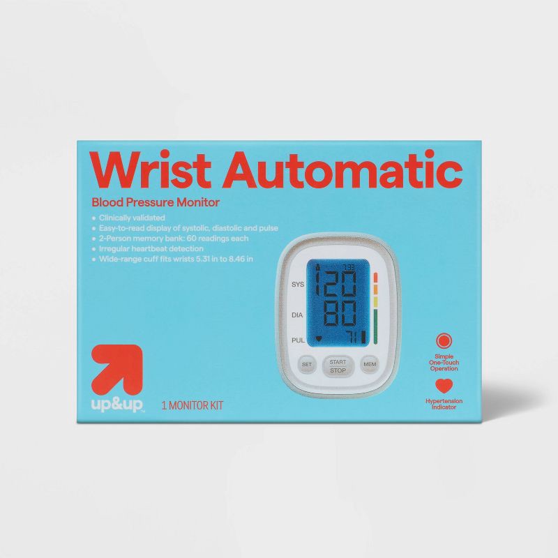 slide 1 of 3, Wrist Blood Pressure Monitor - up&up™, 1 ct