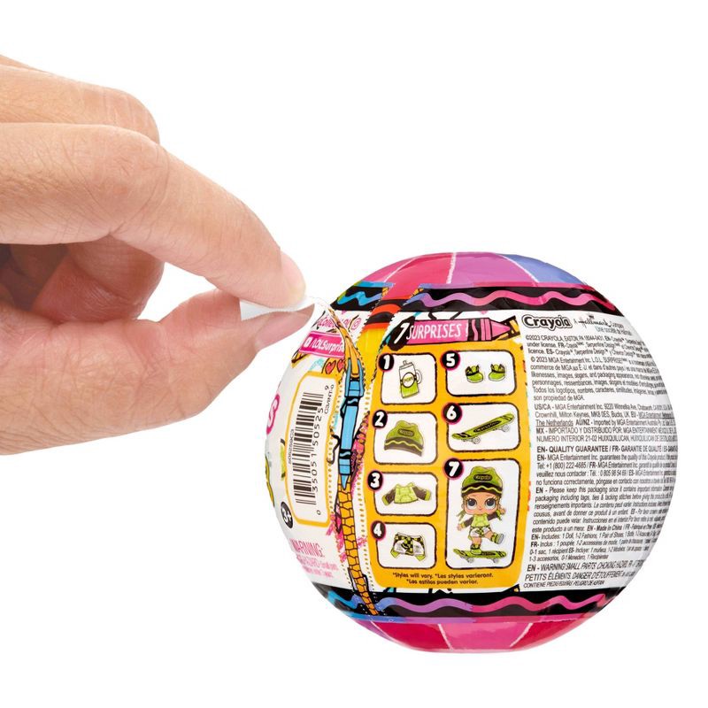 slide 6 of 7, L.O.L. Surprise! Loves CRAYOLA Tots with Collectible Doll, 7 Surprises, Crayola Dolls, 1 ct