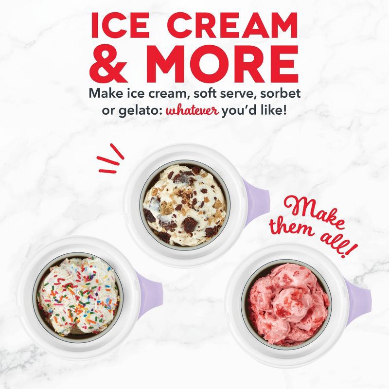 slide 5 of 7, My Mug Electric Ice Cream Maker Multi-Purpose Soft Serve Ice Cream Machine: Dash, 1-Quart, 20-Min Cycle, Purple, Hand Wash, 1 ct