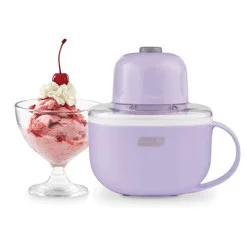 My Mug Electric Ice Cream Maker Multi-Purpose Soft Serve Ice Cream Machine: Dash, 1-Quart, 20-Min Cycle, Purple, Hand Wash