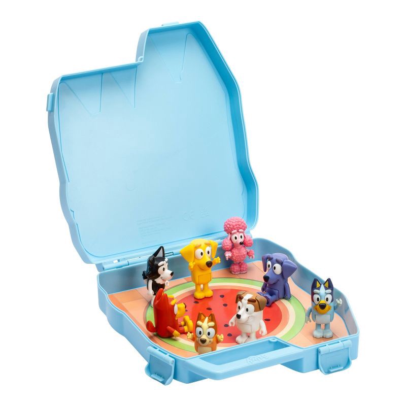 slide 7 of 11, Bluey Play & Go Collector Case with Figures (Target Exclusive): Articulated Mini Figures, Bluey & Bingo Characters, Plastic Material, 1 ct