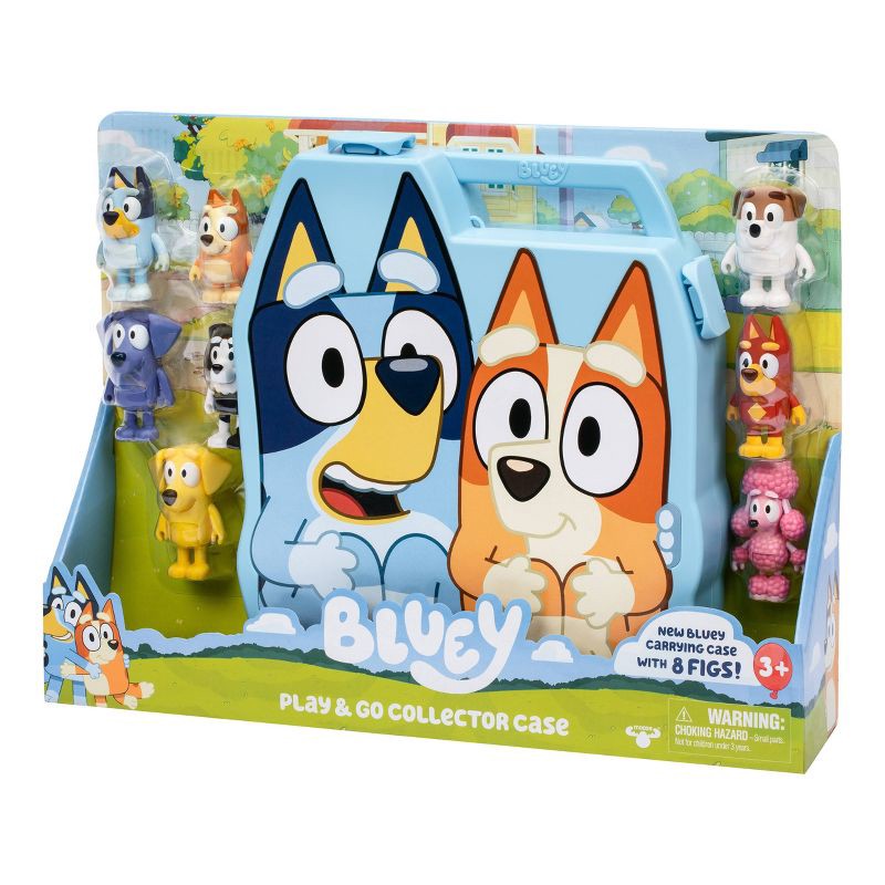 slide 11 of 11, Bluey Play & Go Collector Case with Figures (Target Exclusive): Articulated Mini Figures, Bluey & Bingo Characters, Plastic Material, 1 ct