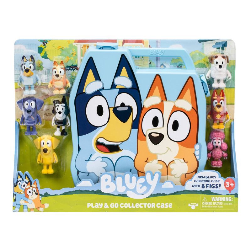 slide 1 of 11, Bluey Play & Go Collector Case with Figures (Target Exclusive): Articulated Mini Figures, Bluey & Bingo Characters, Plastic Material, 1 ct
