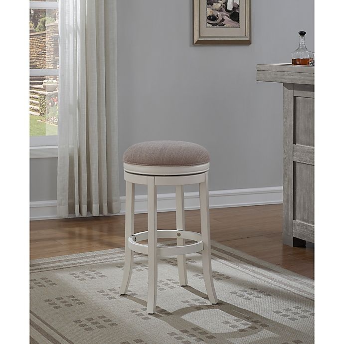 slide 2 of 4, American Woodcrafters Aversa Stool - White, 34 in