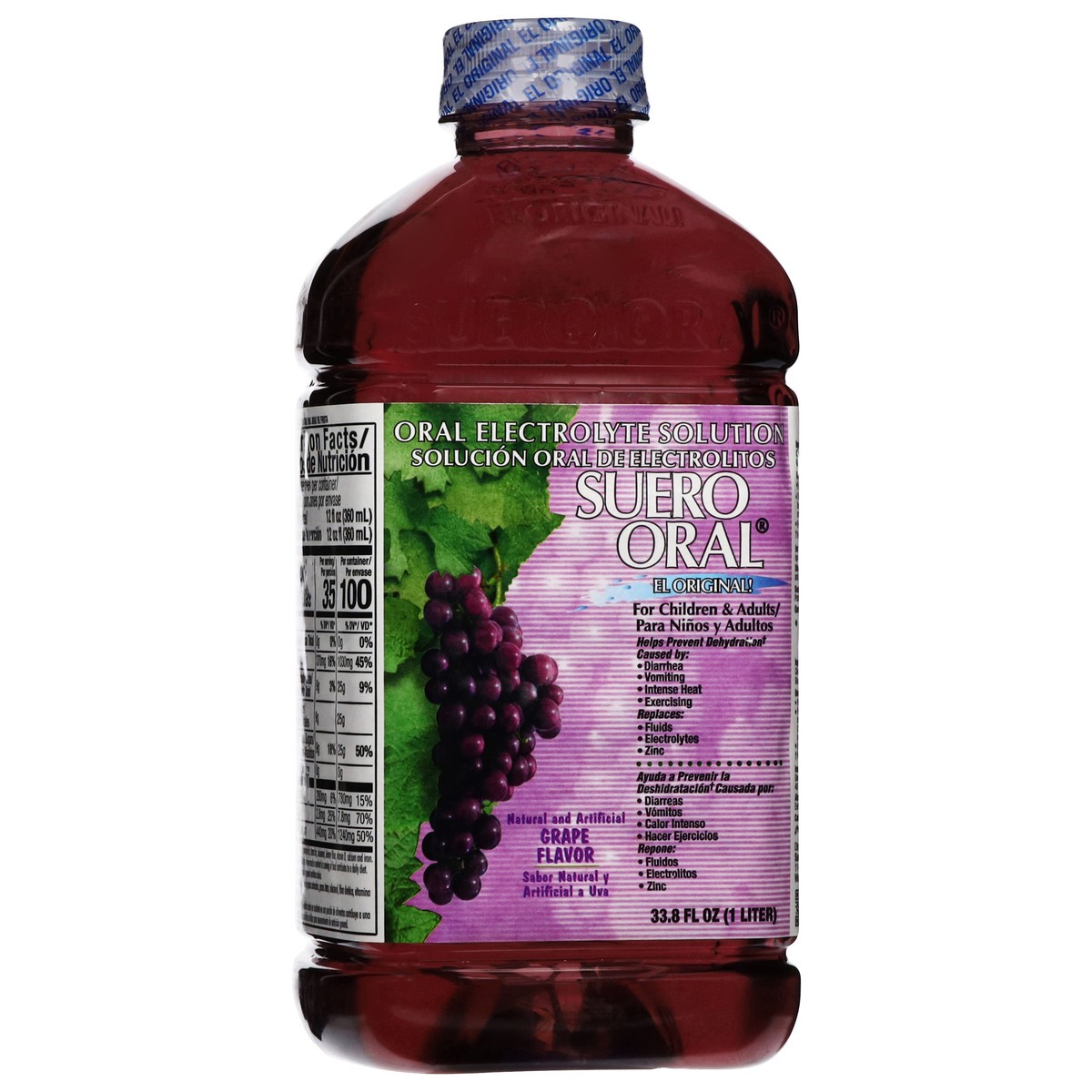 slide 13 of 13, Suero Oral Grape Flavor Oral Electrolyte Solution 33.8 fl oz, 33.8 fl oz