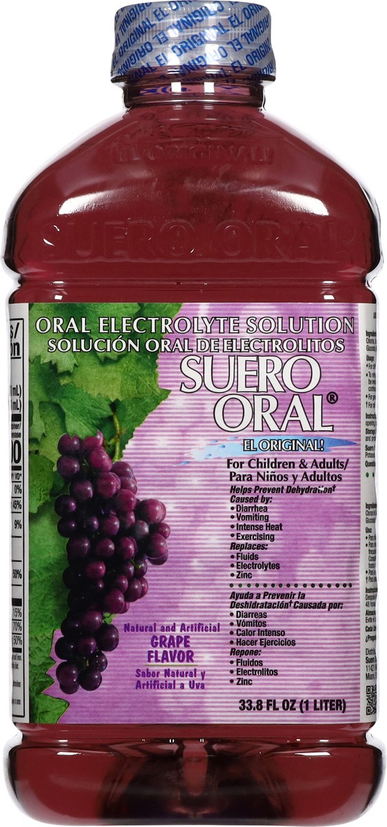 slide 9 of 13, Suero Oral Grape Flavor Oral Electrolyte Solution 33.8 fl oz, 33.8 fl oz