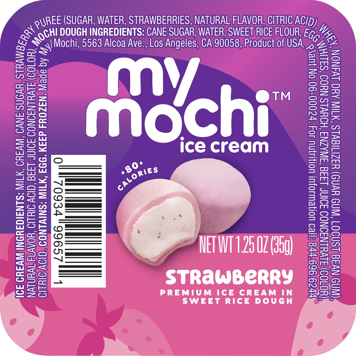 slide 2 of 2, My/Mo My/mo Ripe Strawberry Mochi Ice Cream, 1.5 oz