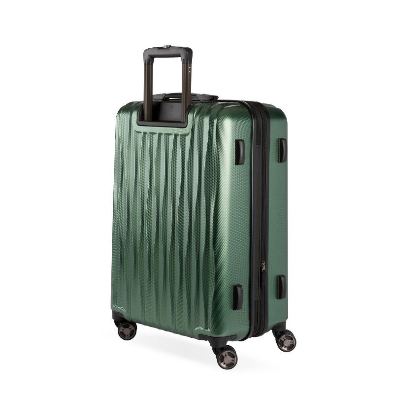 slide 2 of 15, SWISSGEAR Energie Hardside Medium Checked Spinner Suitcase – Verdun Green: Tear-Resistant Polycarbonate Shell, 1 ct
