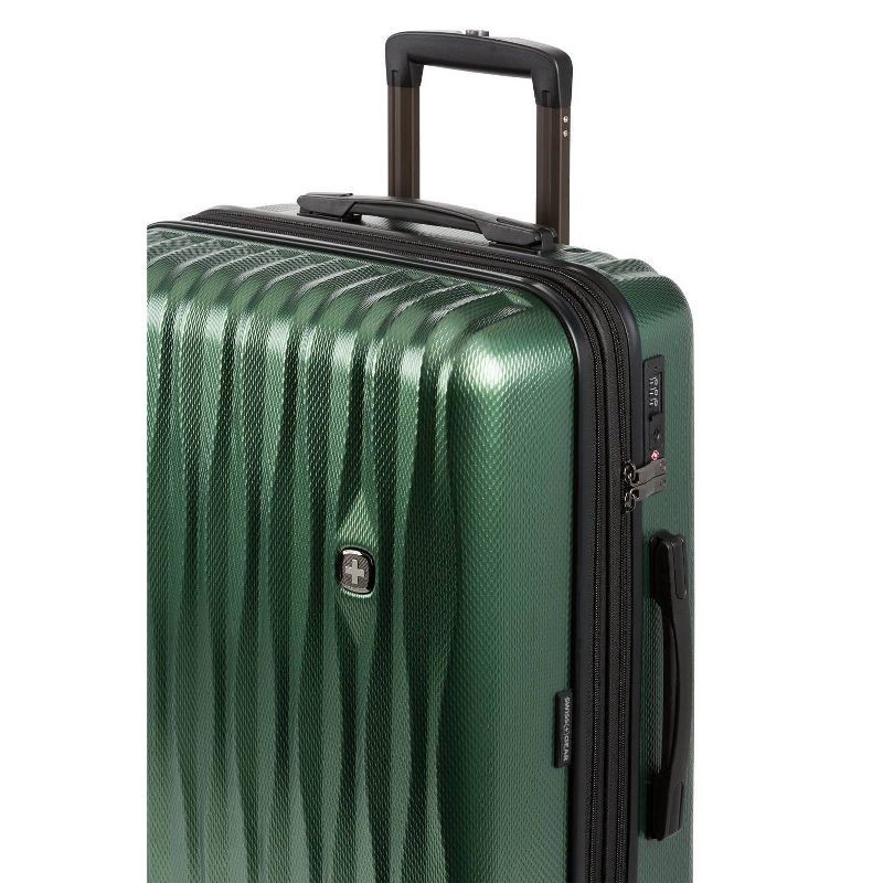 slide 11 of 15, SWISSGEAR Energie Hardside Medium Checked Spinner Suitcase – Verdun Green: Tear-Resistant Polycarbonate Shell, 1 ct