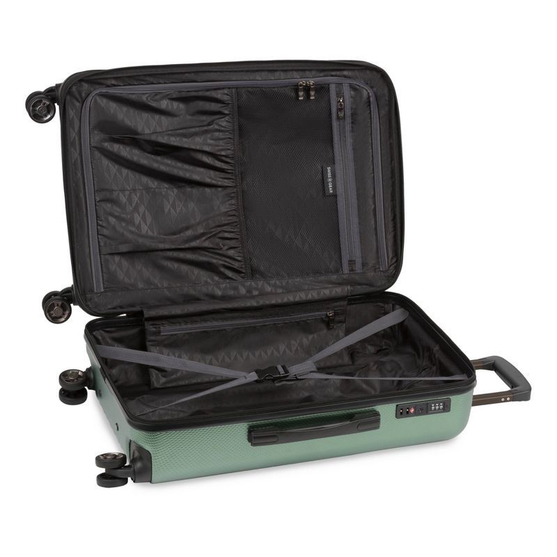 slide 9 of 15, SWISSGEAR Energie Hardside Medium Checked Spinner Suitcase – Verdun Green: Tear-Resistant Polycarbonate Shell, 1 ct