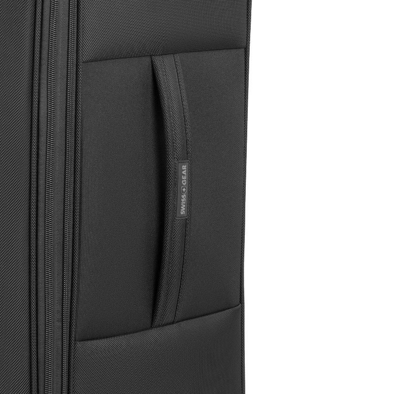 slide 3 of 12, SWISSGEAR Checklite Softside Large Checked Suitcase - Black: 8-Wheel Tear-Resistant Luggage, 1 ct