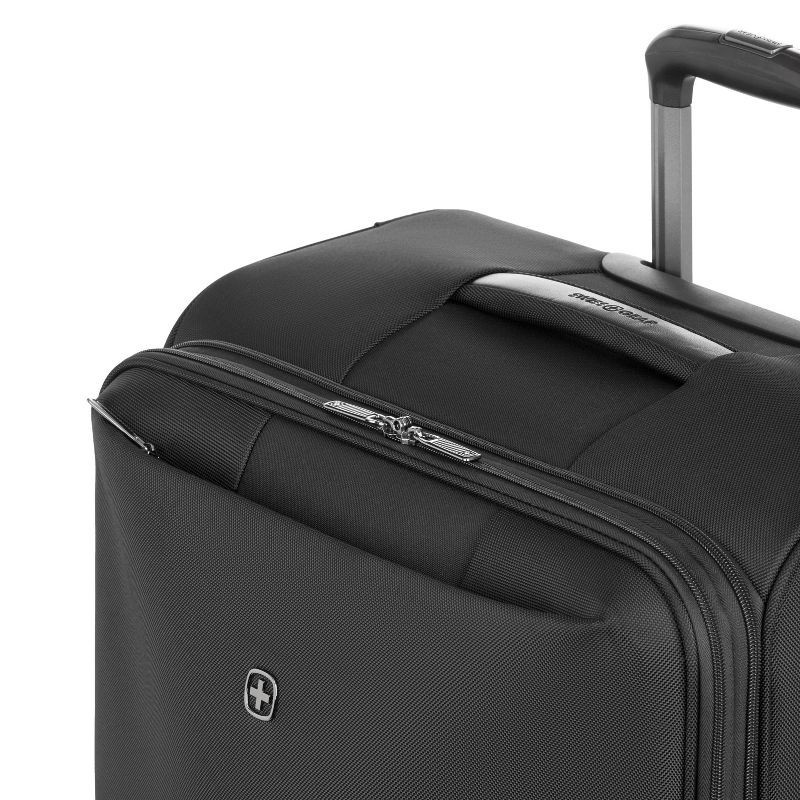 slide 4 of 12, SWISSGEAR Checklite Softside Large Checked Suitcase - Black: 8-Wheel Tear-Resistant Luggage, 1 ct