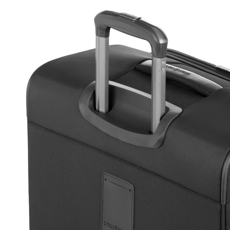 slide 6 of 12, SWISSGEAR Checklite Softside Large Checked Suitcase - Black: 8-Wheel Tear-Resistant Luggage, 1 ct