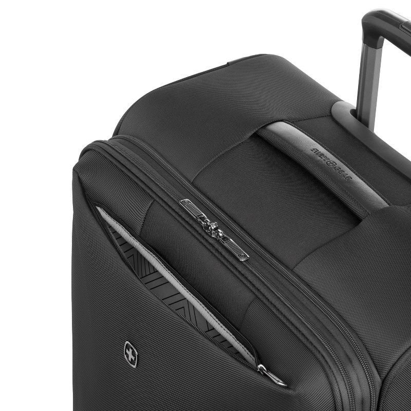 slide 11 of 12, SWISSGEAR Checklite Softside Large Checked Suitcase - Black: 8-Wheel Tear-Resistant Luggage, 1 ct
