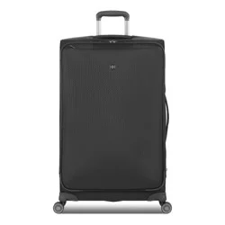 SWISSGEAR Checklite Softside Large Checked Suitcase - Black: 8-Wheel Tear-Resistant Luggage
