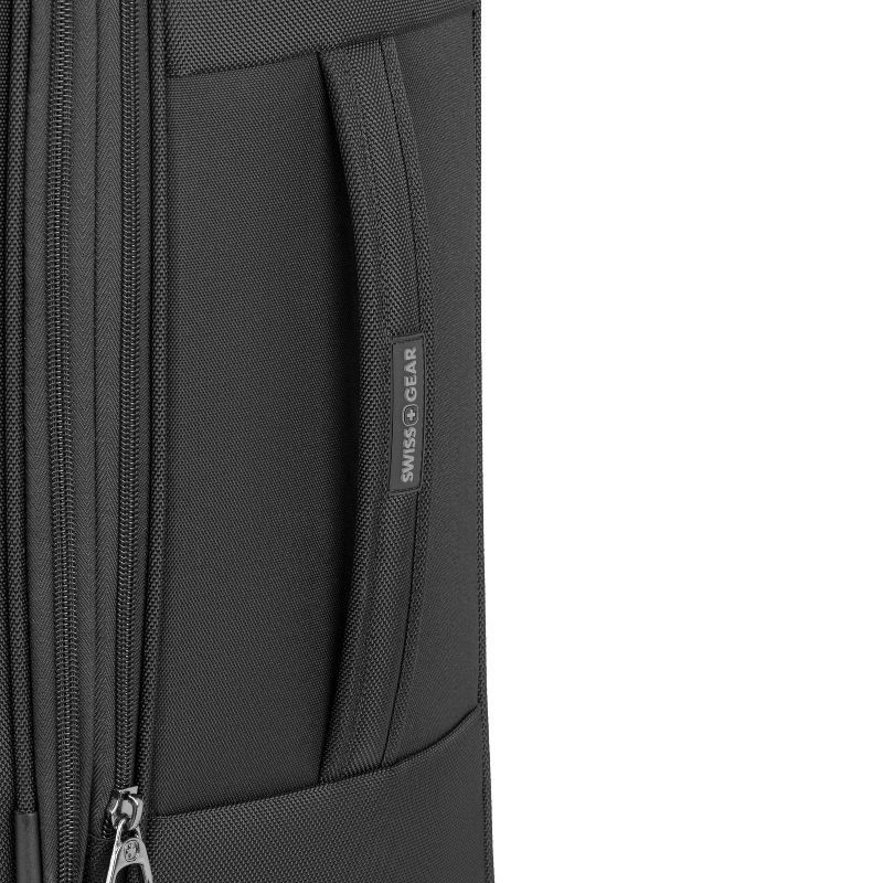 slide 3 of 12, SWISSGEAR Checklite Softside Carry On Suitcase - Black: 8 Wheels, Telescoping Handle, Tear-Resistant, 1 ct