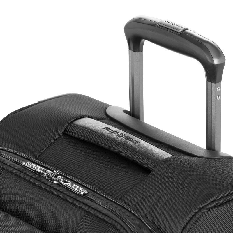 slide 5 of 12, SWISSGEAR Checklite Softside Carry On Suitcase - Black: 8 Wheels, Telescoping Handle, Tear-Resistant, 1 ct