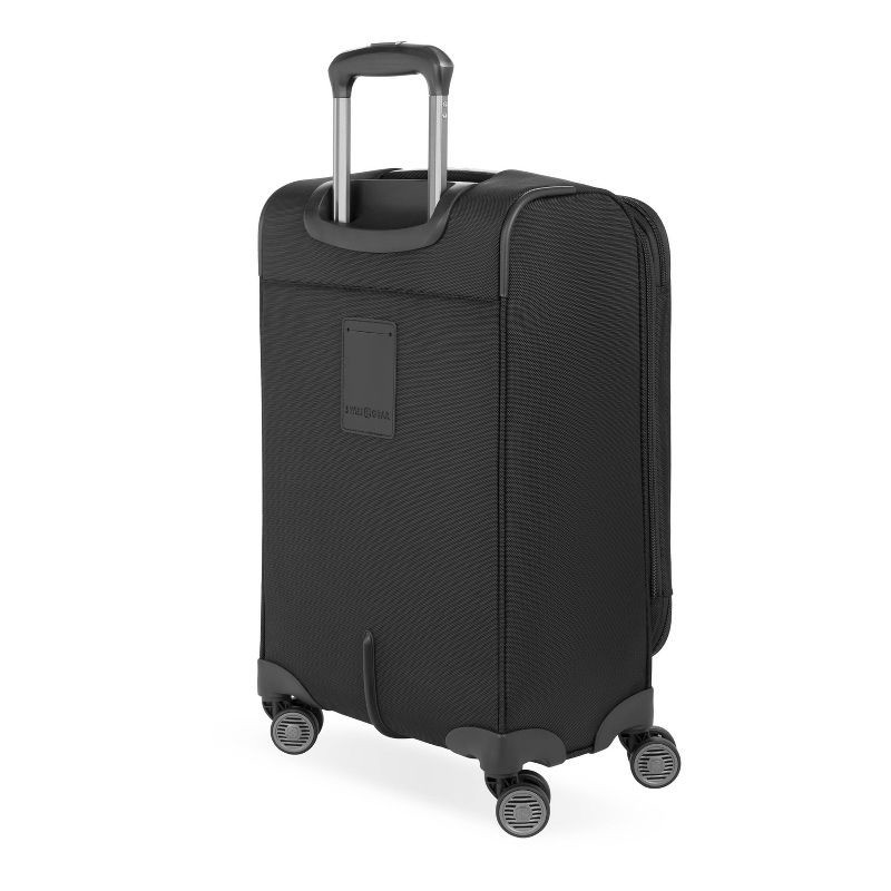 slide 6 of 12, SWISSGEAR Checklite Softside Carry On Suitcase - Black: 8 Wheels, Telescoping Handle, Tear-Resistant, 1 ct