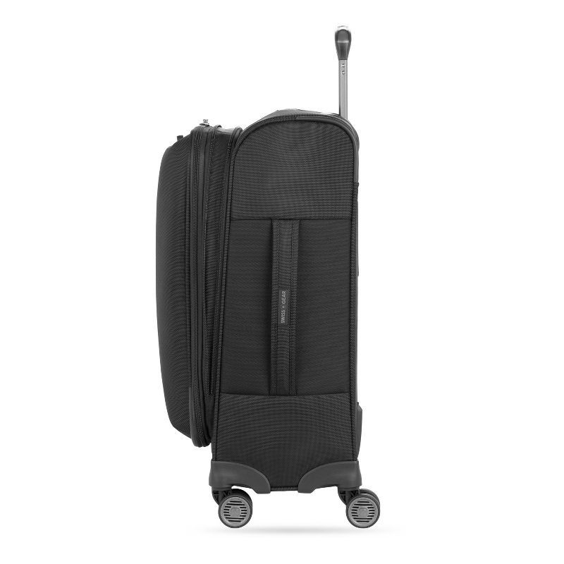 slide 9 of 12, SWISSGEAR Checklite Softside Carry On Suitcase - Black: 8 Wheels, Telescoping Handle, Tear-Resistant, 1 ct