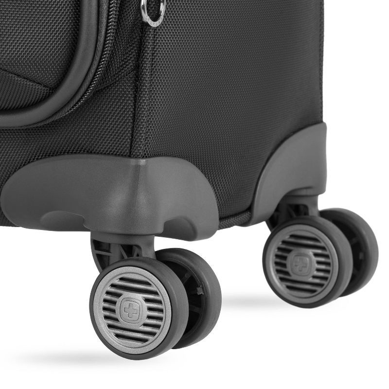 slide 10 of 12, SWISSGEAR Checklite Softside Carry On Suitcase - Black: 8 Wheels, Telescoping Handle, Tear-Resistant, 1 ct
